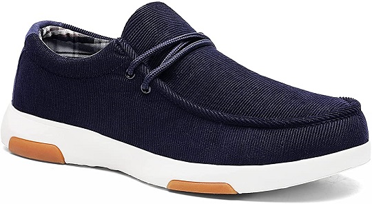 Arch Support Shoes for Men, Mens Plantar Fasciitis Shoes, High Arch Slip on for Men, Mens Diabetic Loafers, Fashion Sneaker for Men, Mens Comfort Loafer Shoes for Walk, Supportive Deck Shoes Size 12