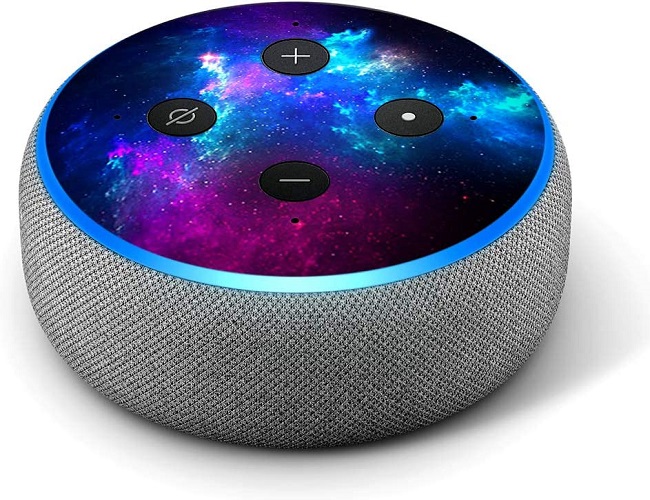 Galaxy Space Gasses - Vinyl Decal Skin Compatible with Amazon Echo Dot 3rd Generation Alexa - Decorations for Your Smart Home Speakers, Great Accessories Gift for mom, dad, Birthday, Kids