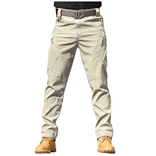 Cargo Work Pants for Men,Mens Baseball Pants Summer Work Pants for Men Tactical Waterproof Pants Men Men's Travel Pants Cargo Pants for Men Baggy Outdoor Waterproof Hiking Work Pants(Khaki,M)