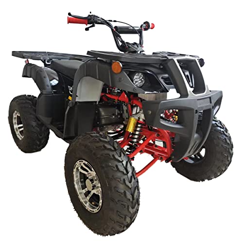 X-PRO 200 Adult ATV with Automatic Transmission w/Reverse, Big 23"/22" Aluminium Rim Wheels! (Black)