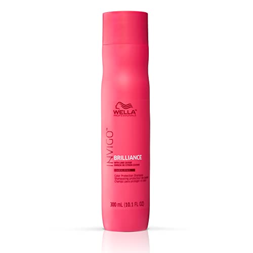 Wella Professionals Invigo Brilliance Shampoo for Coarse Colored Hair, Color Protection & Color Vibrancy, 10.1 oz