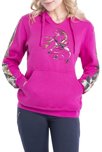 Legendary Whitetails Women's Camo Outfitter Hoodie, Fuchsia, Small