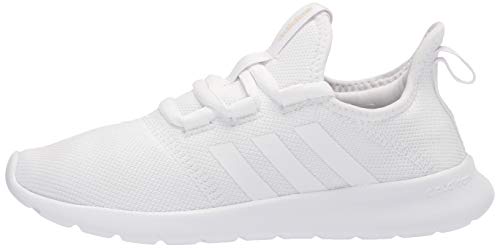 adidas Women's Cloudfoam Pure 2.0 Running Shoes, White/White/Grey, 5