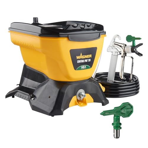 Wagner Spraytech 2467899 Control Pro 130 Power Tank Paint Sprayer Two Tips Included, High Efficiency Airless with Low Overspray, 311 & 515 Tips for Large Projects
