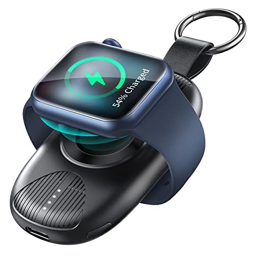 Portable Charger, 1000mAh Magnetic Keychain Wireless Power Bank for iWatch with 4 LED Indicators, Apple Watch Accessories Compatible for All Apple Watch Series