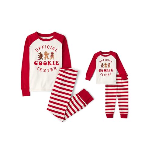 The Children's Place Baby Toddler 2 Piece and Kids, Sibling Matching, Holiday Pajama Sets, Cotton, Official Cookie Tester