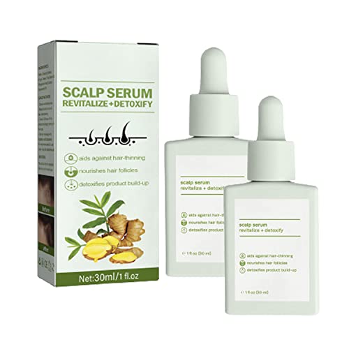 Throhair Scalp Serum,30ml Scalp Serum for Thicker Hair,Hair Growth Serum for Hair Loss for Women,Multi-peptide Serum for Hair Density,Natural Hair Regrowth and Hair Loss Treatment (2PCS)