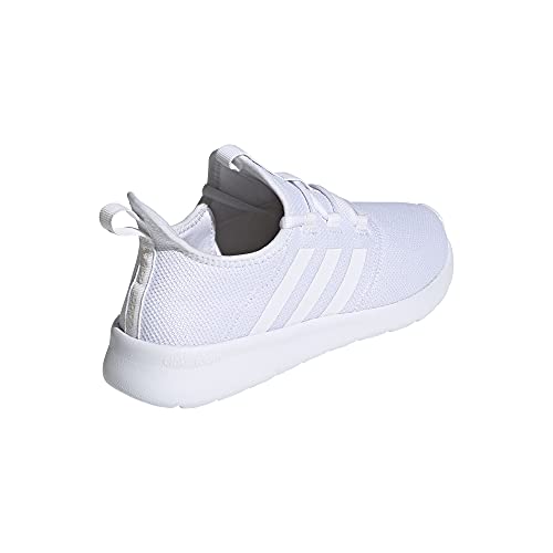 adidas Women's Cloudfoam Pure 2.0 Running Shoes, White/White/Grey, 5