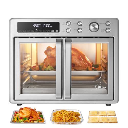 Midea Flexify Toaster Oven Air Fryer Combo - Sleek Stainless Steel Design