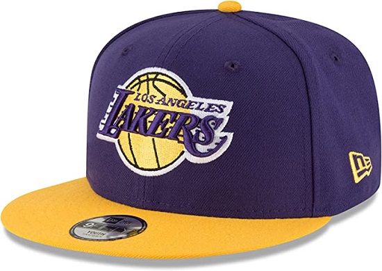 NBA Los Angeles Lakers Boys 9Fifty 2Tone Snapback Cap, One Size, Purple