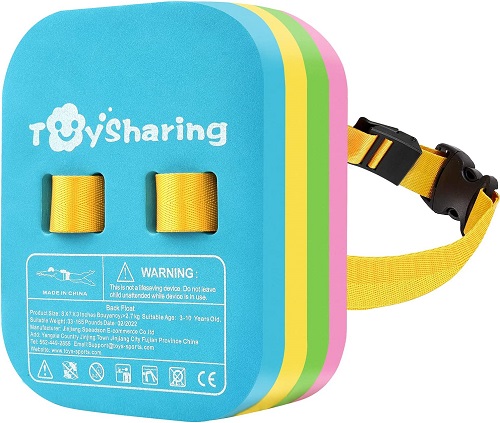 Back Float Safety Swim Trainer Swimming Bubble Belt with Adjustable Split Layers Swim Bubbles Belts Secure Clip Buckle Progressive Swim Floaties for Kids Toddler Children Sport Pool Lesson