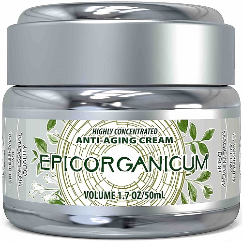 Epic Organic Night Cream Anti Aging Wrinkle Cream Reduces Wrinkles, Dark Spots, Acne Scars & Marks, Helps with Old Scar Removal, Niacinamide & Growth Factors (EGF, IGF-1, FGF and VEGF) | (1.7)