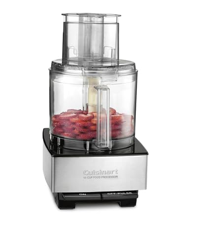 Cuisinart 14-Cup Food Processor front view with stainless steel base