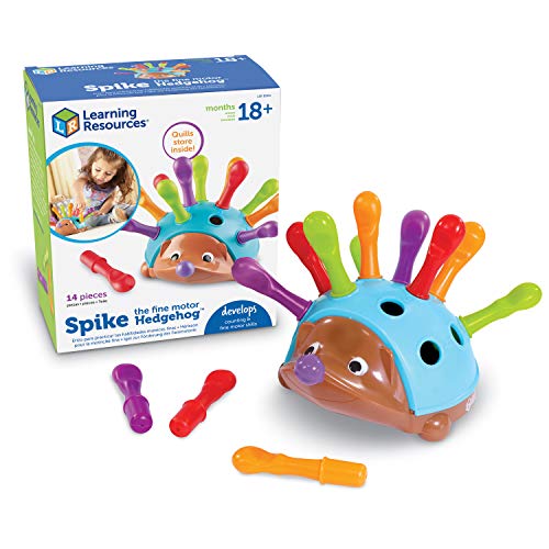 Learning Resources Spike The Fine Motor Hedgehog - 14 Pieces, Ages 18+ months Toddler Learning Toys, Fine Motor and Sensory Toys, Educational Toys for Toddlers, Montessori Toys