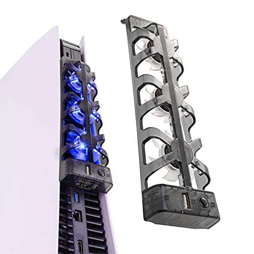 PS5 Cooling Fans, Playstation 5 Cooling Fan Compatible with PS5 Discs Edition and Digital Edition