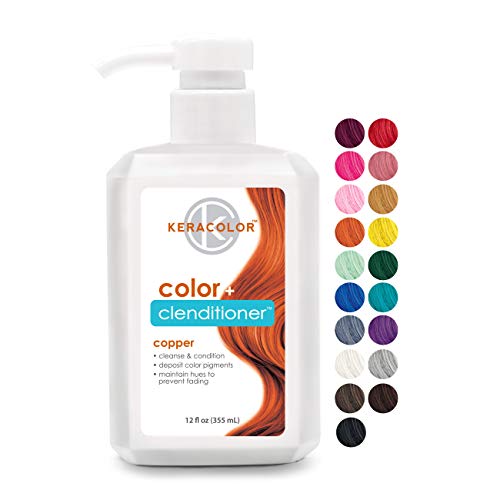 Keracolor Clenditioner COPPER Hair Dye - Semi Permanent Hair Color Depositing Conditioner, 12 Fl. Oz.