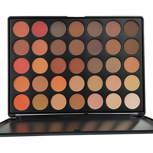 35 Colors Pro Eyeshadow Palette Makup, Pigmented Matte Shimmer Nature Eye Shadow Make up Palettes Nude Eyeshadow Beauty Cosmetics Pallet by Everfavor (Warm Natural)
