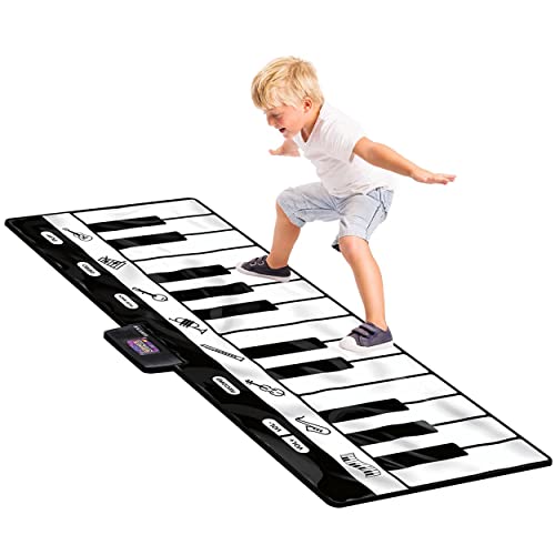 Click N' Play Kids Piano Mat with 24 Keys, 4 Unique Play Modes, 8 Musical Instrument Sounds | Music Mat Keyboard Toys | Musical Toys for Kids | Floor Piano Pad Gift for Toddlers and Kids Ages 3-5