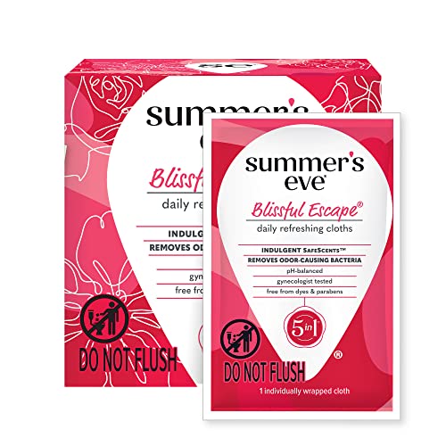 Summer's Eve Blissful Escape Daily Refreshing Feminine Wipes, pH balanced, 16 count