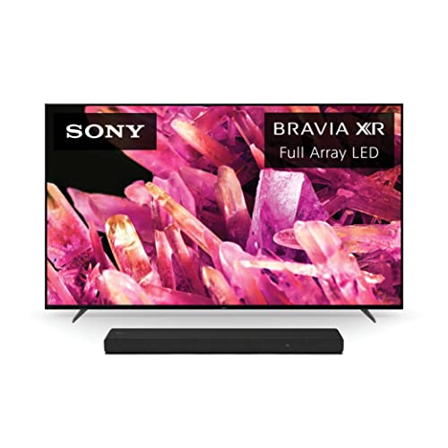 Sony 75 inch TV Bundle with Sound Bar: 75 inch 4K Ultra HD BRAVIA XR X90K Series Full Array LED TV HT-A3000 Dolby Atmos Soundbar