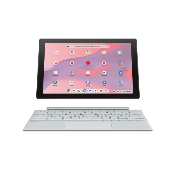 ASUS Chromebook CM30 10 5 Inch WUXGA Touch 2 In 1 Tablet MediaTek Kompanio 520 8GB RAM 128GB EMMC Stylus Included Fog Silver