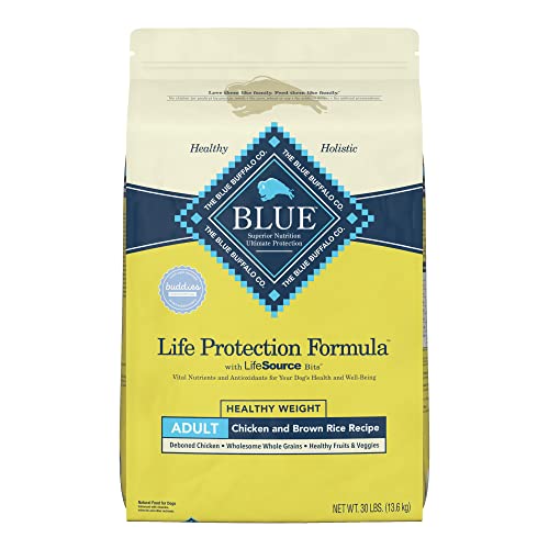 Blue Buffalo Life Protection Formula Natural Adult Dry Dog Food, Lamb and Brown Rice 15-lb