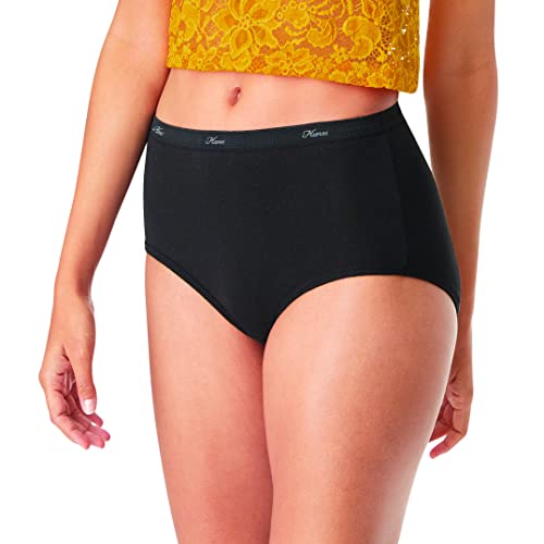 Hanes Women's Plus Size Cotton Underwear, 6 Pack-Brief Assorted, 7