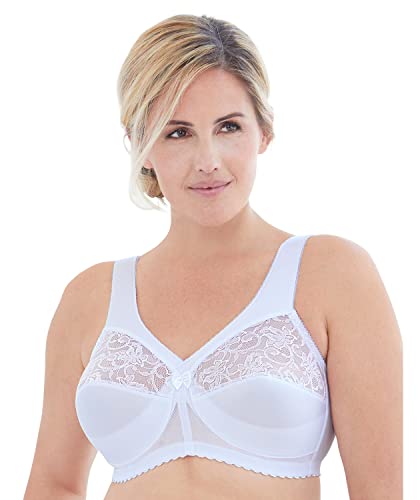 Full Figure Plus Size MagicLift Original Support Bra Wirefree #1000 White