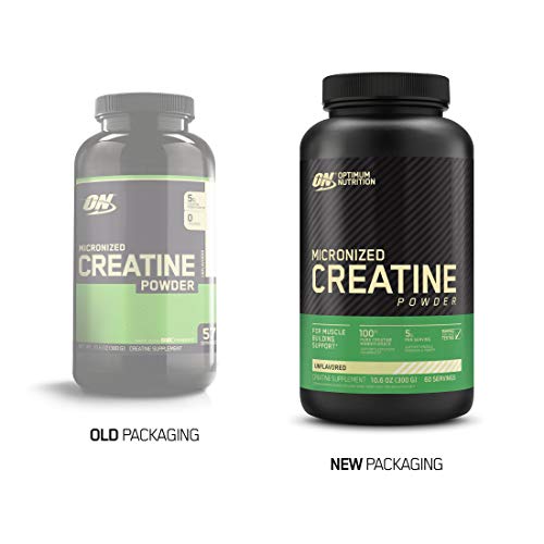 Optimum Nutrition Micronized Creatine Monohydrate Powder, Unflavored, Keto Friendly, 60 Servings (Packaging May Vary)