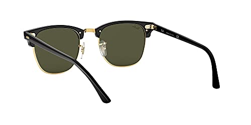 Ray-Ban Men Square Sunglasses Black Frame Green Lens Medium