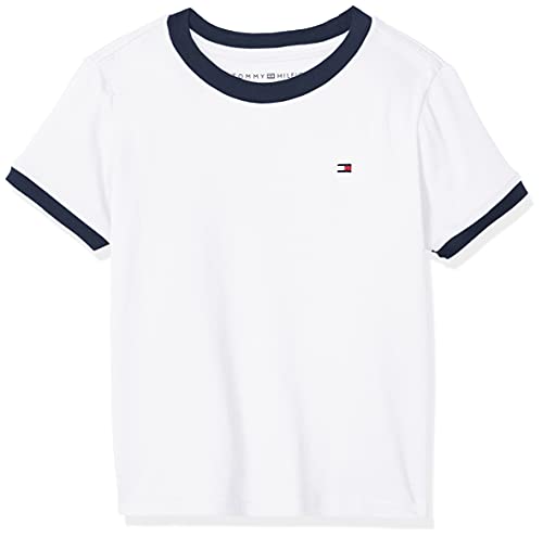 Tommy Hilfiger Boys Ken Tee (Toddler/Little Kids), Classic White, 4/Regular