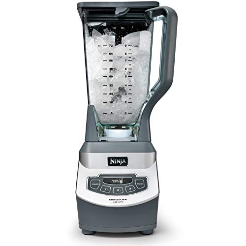 Ninja BL660 Professional Compact Smoothie & Food Processing Blender, 1100-Watts, 3 Functions for Frozen Drinks, Smoothies, Sauces, & More, 72-oz.* Pitcher, (2) 16-oz. To-Go Cups & Spout Lids, Gray