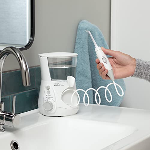 Waterpik Aquarius Water Flosser Professional For Teeth, Gums, Braces, Dental Care, Electric Power With 10 Settings, 7 Tips For Multiple Users And Needs, ADA Accepted, White WP-660