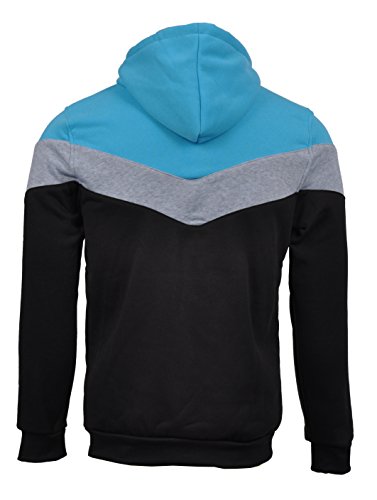 Mooncolour Mens Novelty Color Block Hoodies Cozy Sport Autumn Outwear Black US Large Black US Large