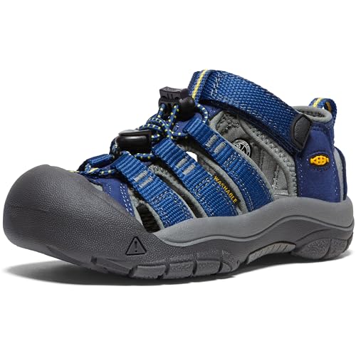 KEEN Newport H2 Closed Toe Water Sandals, Blue Depths/Gargoyle, 7 US Unisex Big Kid