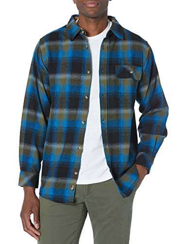 Legendary Whitetails Men's Buck Camp Flannel Shirt, Brownstone Plaid, 3X-Large