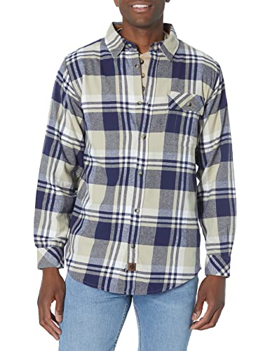 Legendary Whitetails Men's Buck Camp Flannel Shirt, Brownstone Plaid, 3X-Large