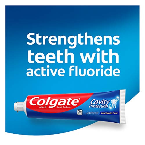 Colgate Cavity Protection Toothpaste with Fluoride - Great regular, White 6 Ounce (Pack of 6)