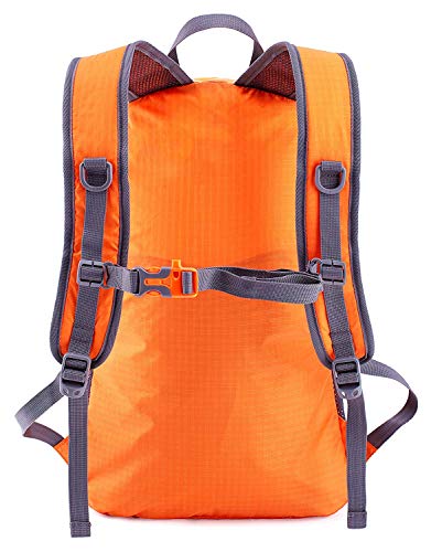 Venture Pal Lightweight Packable Durable Travel Hiking Backpack Daypack (Orange)