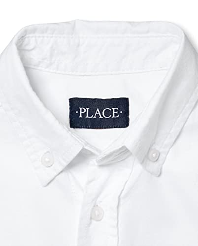 The Children's Place boys 3420 Short Sleeve Up School Uniform Button Down Shirt, White, X-Small US