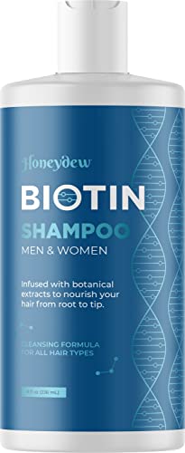 Rosemary Biotin Shampoo bottle, vegan hair thickening formula