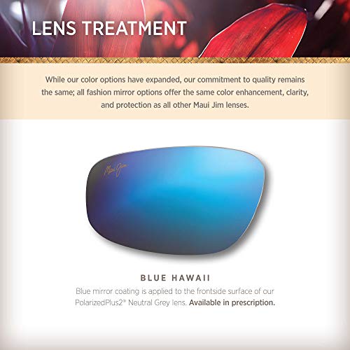 Maui Jim Red Sands w/ Patented PolarizedPlus2 Lenses Polarized Lifestyle Sunglasses, Matte Black/Blue Hawaii Polarized, Large