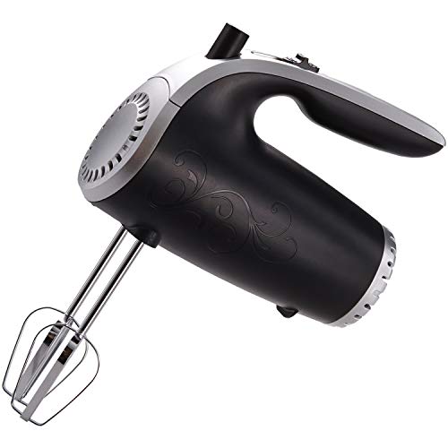 Brentwood Electric Hand Mixer Lightweight 5-Speed, Black