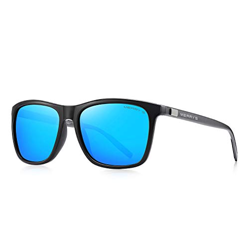 MERRY'S Unisex Polarized Aluminum Sunglasses Vintage Sun Glasses For Men/Women S8286 (Blue, 56)