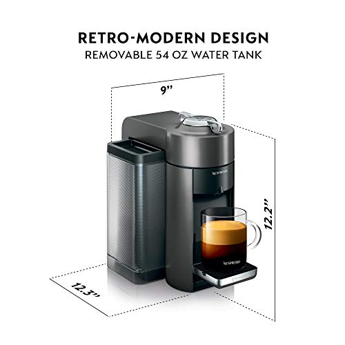 Nespresso Vertuo Coffee and Espresso Machine by De'Longhi, Shiny Red