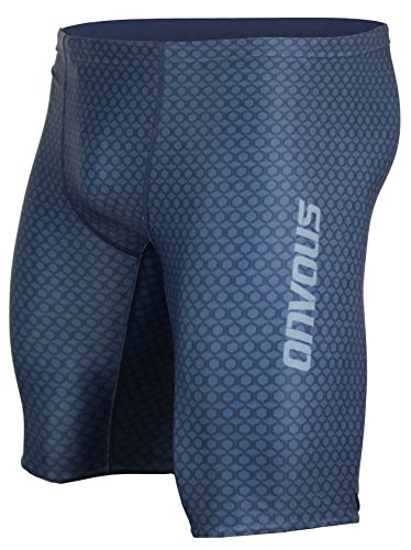 Onvous AquaGenesis Mens Swimsuit Jammer (32) Gray