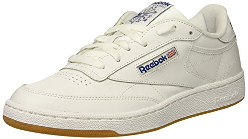 Reebok Men's Club C Fashion-Sneakers, White/Royal-Gum, 9