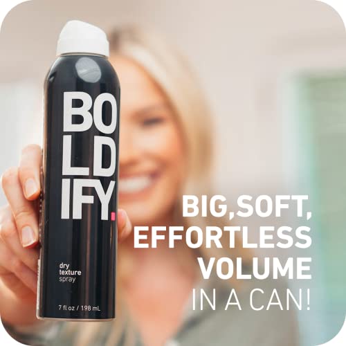 BOLDIFY Dry Texture Spray for Hair Volume - Incredible Root Lifter Hair Product for Hair Volumizing - Stylist Recommended Hair Volume & Texturizing Hairspray for Women and Men - 7 Ounce