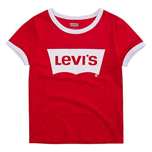 Levi's Girls' Toddler Classic Batwing T-Shirt, Red Ringer, 2T