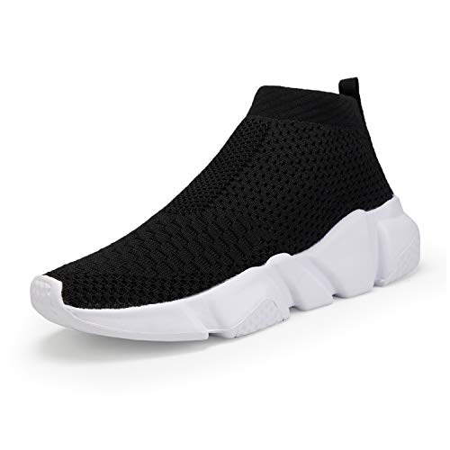 Casbeam Boys and Girls Breathable Lightweight Fashion Casual Sports Walking Shoes Running Sneakers 054 High Top White 37